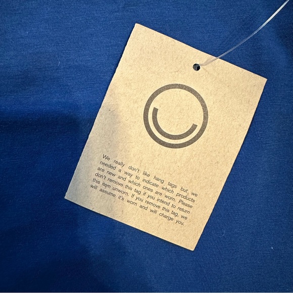 Lot of 2 For Days organic cotton sustainable t shirts blue green M NWT - Picture 2 of 5